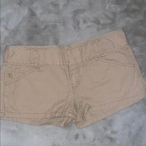 Express Tan Khaki Back Flap Low Rise 90’s 2000’s Shorts Womens Size 8